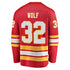 Dustin Wolf Calgary Flames Fanatics Home Breakaway Jersey – Red - Jersey Teams World