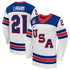 Dylan Larkin #21 USA Hockey 2026 Away Jersey - Nike White - Jersey Teams World