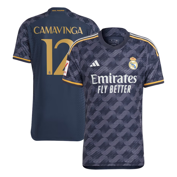Eduardo Camavinga Real Madrid Adidas 2023/24 Away Player Jersey - Navy