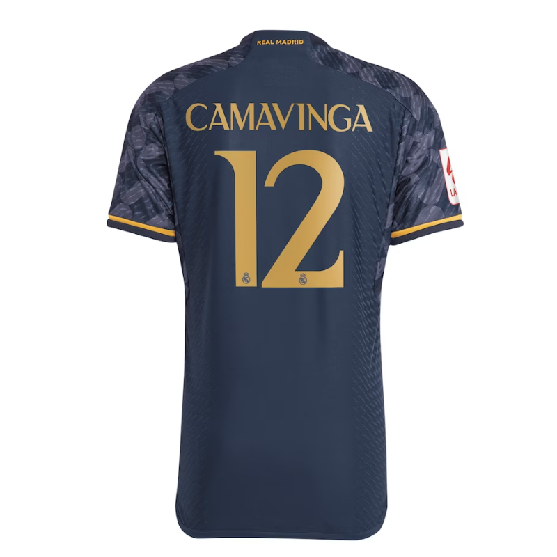 Eduardo Camavinga Real Madrid Adidas 2023/24 Away Player Jersey - Navy