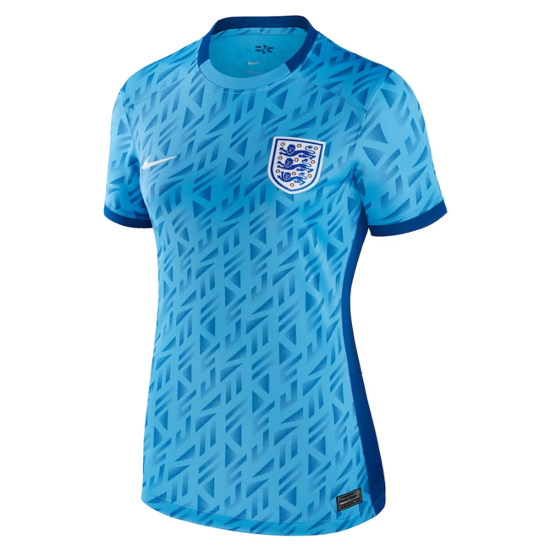 England Women's National Team 2023 Away Stadium  Jersey - Light Blue - Jersey Teams World