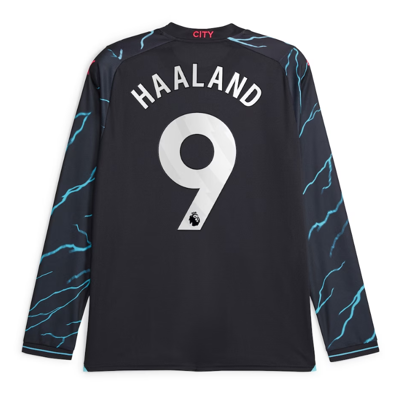 Erling Haaland Manchester City 2023/24 Third Long Sleeve Player Jersey - Navy