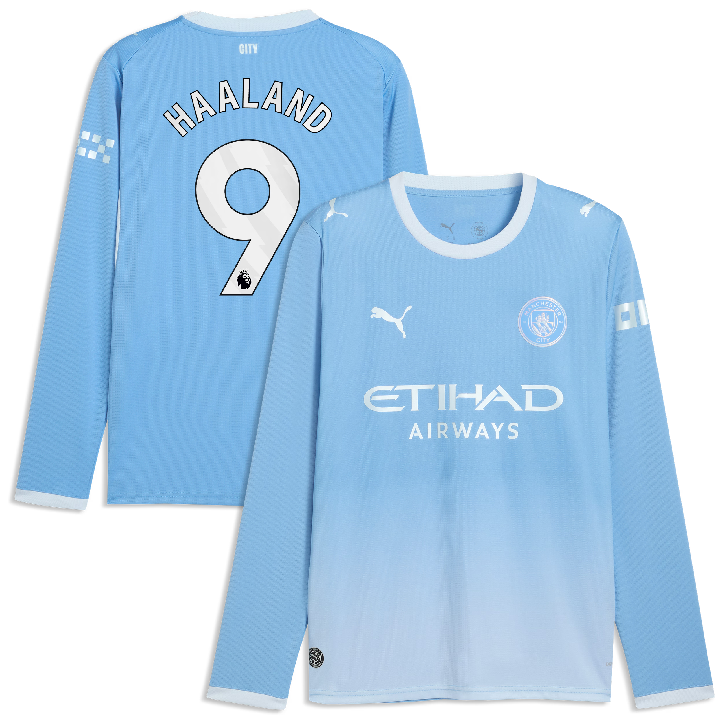 Erling Haaland Manchester City Home Long Sleeve Jersey 2026/27 - Premium Replica