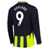 Erling Haaland 9 Manchester City Puma 2024/25 Away Long Sleeve Player Jersey - Navy