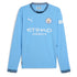 Erling Haaland Manchester City Puma 2024/25 Home Long Sleeve Player Jersey - Light Blue