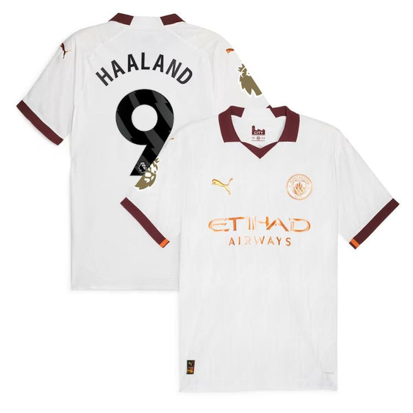 Erling Haaland Manchester City Shirt 2023/24 Away Jersey - White