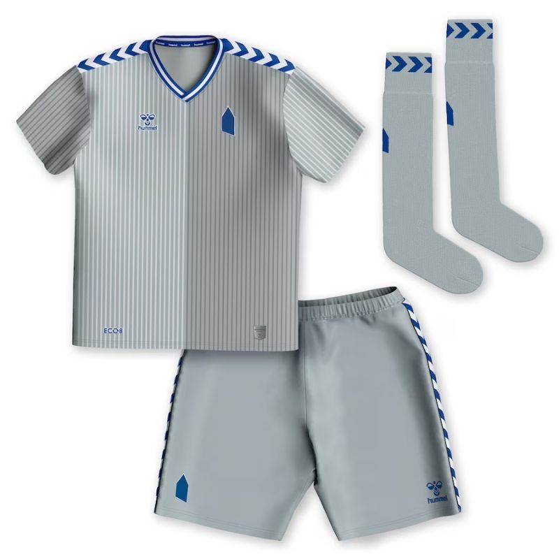 Everton Third Kids Kit 2023-24 Custom Jersey - Gray