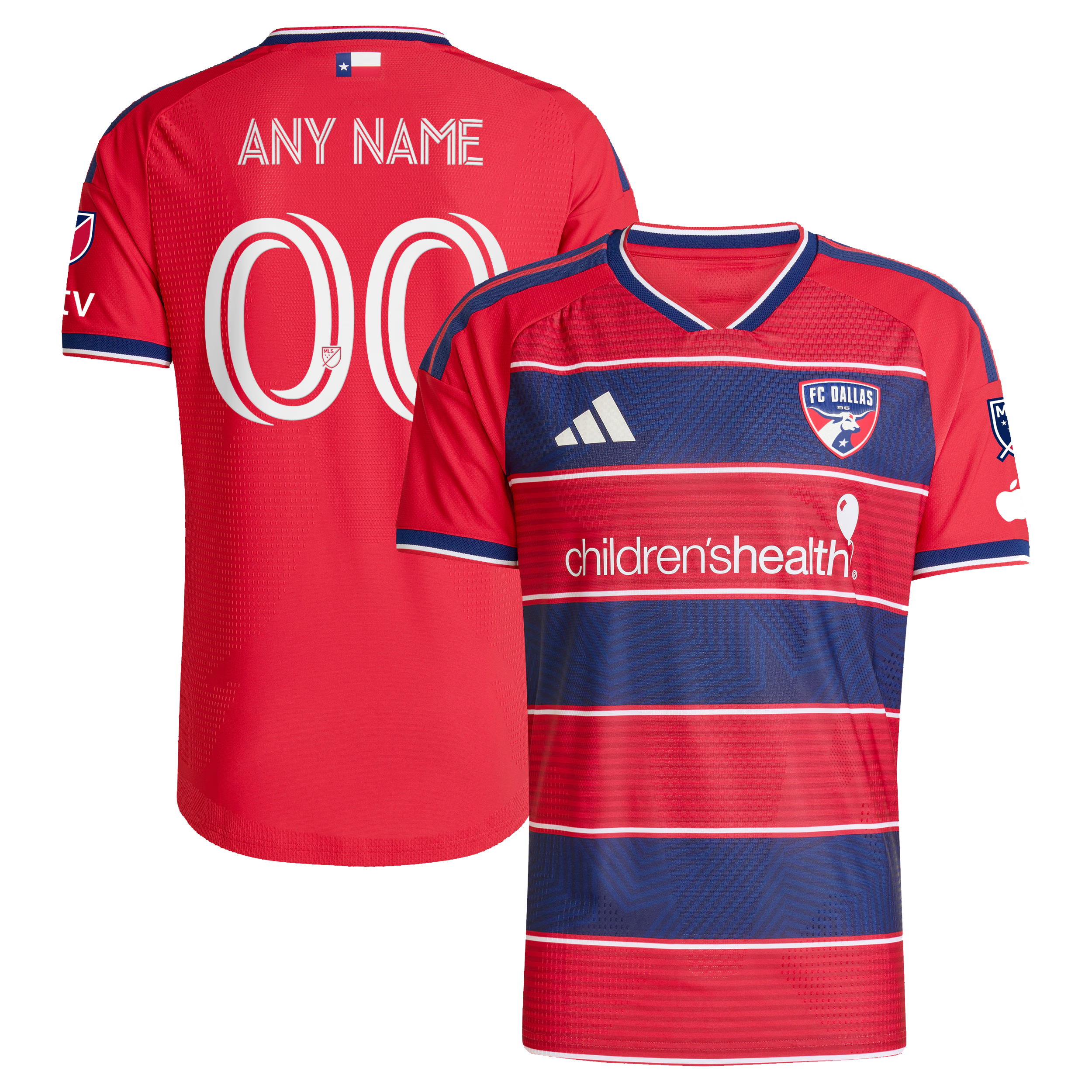 FC Dallas // adidas Official 2026 DNA On-Field Patch Custom Jersey – Red - Jersey Teams World