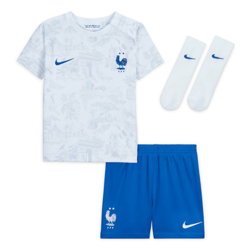 France Away Kit 2022 - Kids - Kylian Mbappé 10 Jersey - White