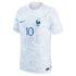 France Away  Shirt 2022 - Kylian Mbappé 10 Player Jersey - White - Jersey Teams World