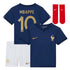 France Home Kit 2022 - Kids  - Kylian Mbappé 10 Jersey - Navy