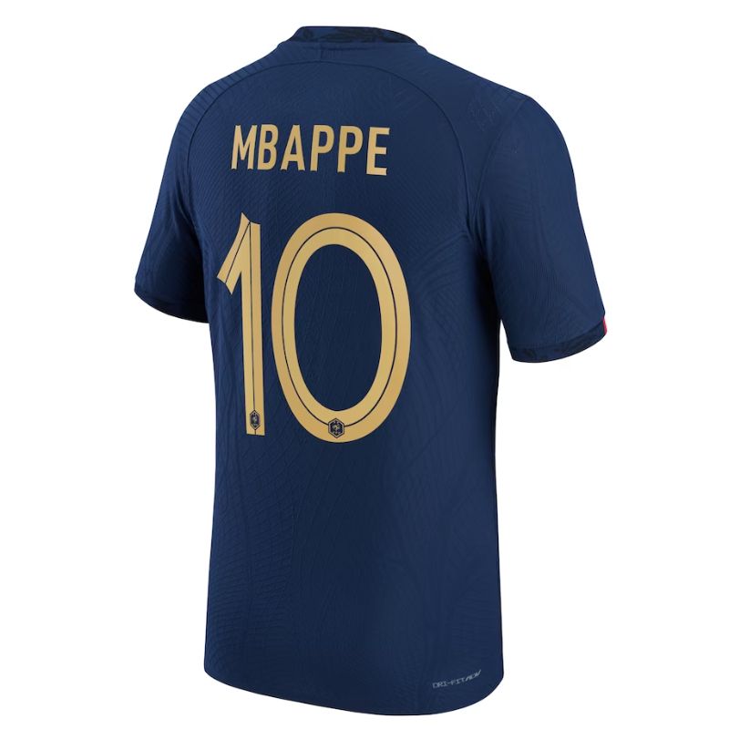 France Home Shirt 2022 - Kylian Mbappé 10 Player Jersey - Navy