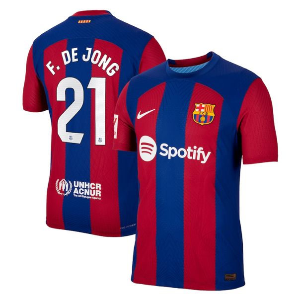 Frenkie de Jong Barcelona Shirt 2023/24 Home Jersey - Royal