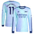 Gabriel Martinelli Arsenal adidas 2024/25 Third Long Sleeve Player Jersey - Aqua