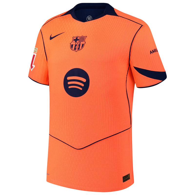 Gavi Barcelona Nike 2025/26 Third Player Jersey - Orange