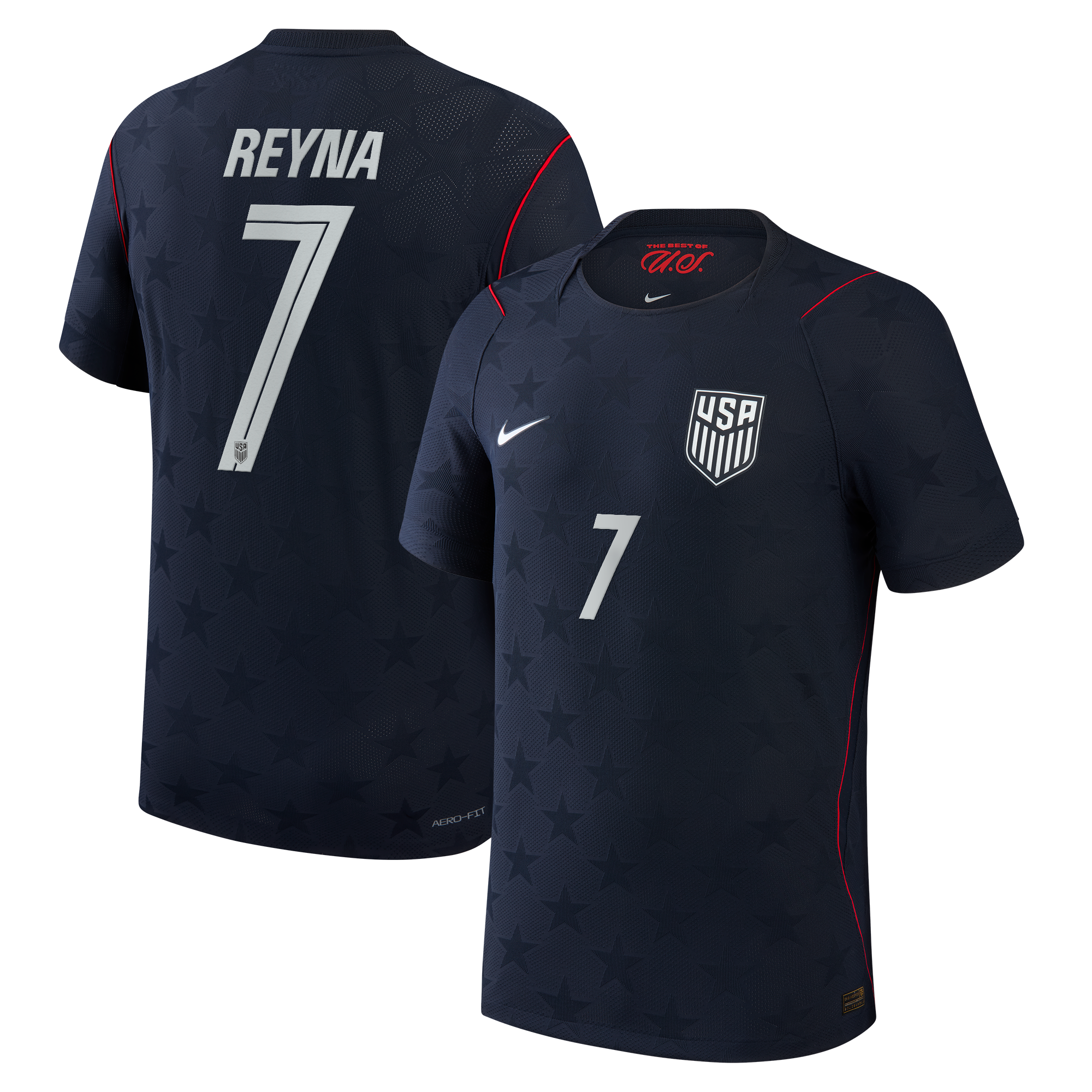 Giovanni Reyna USMNT 2026 Away Match Jersey Blue | Nike USA Soccer Jersey