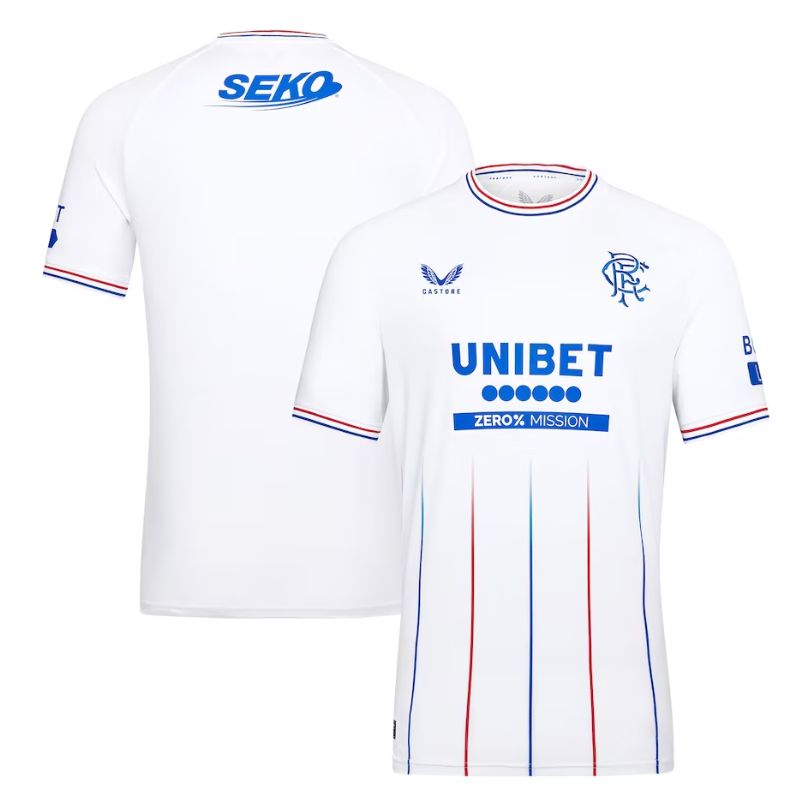 Glasgow Rangers Away Shirt 2023-24 Custom Jersey - White - Jersey Teams World