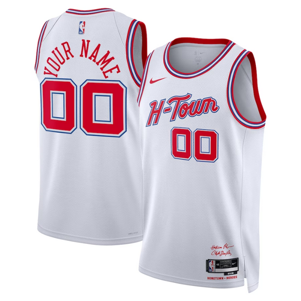 Houston Rockets Unisex 2023/24 Custom Swingman Jersey - White - City Edition