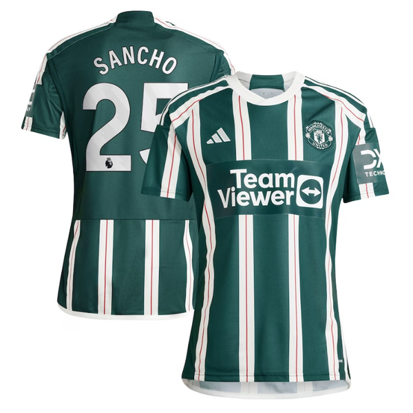 Jadon Sancho Manchester United Shirt 2023/24 Away Player Jersey - Green