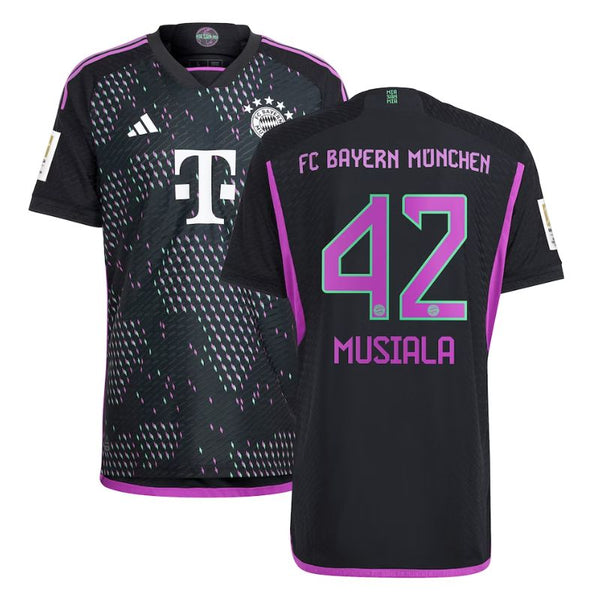 Jamal Musiala Bayern Munich 2023/24 Away Player Jersey - Black
