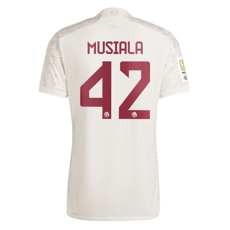 Jamal Musiala Bayern Munich 2023/24 Third  Jersey - White - Jersey Teams World