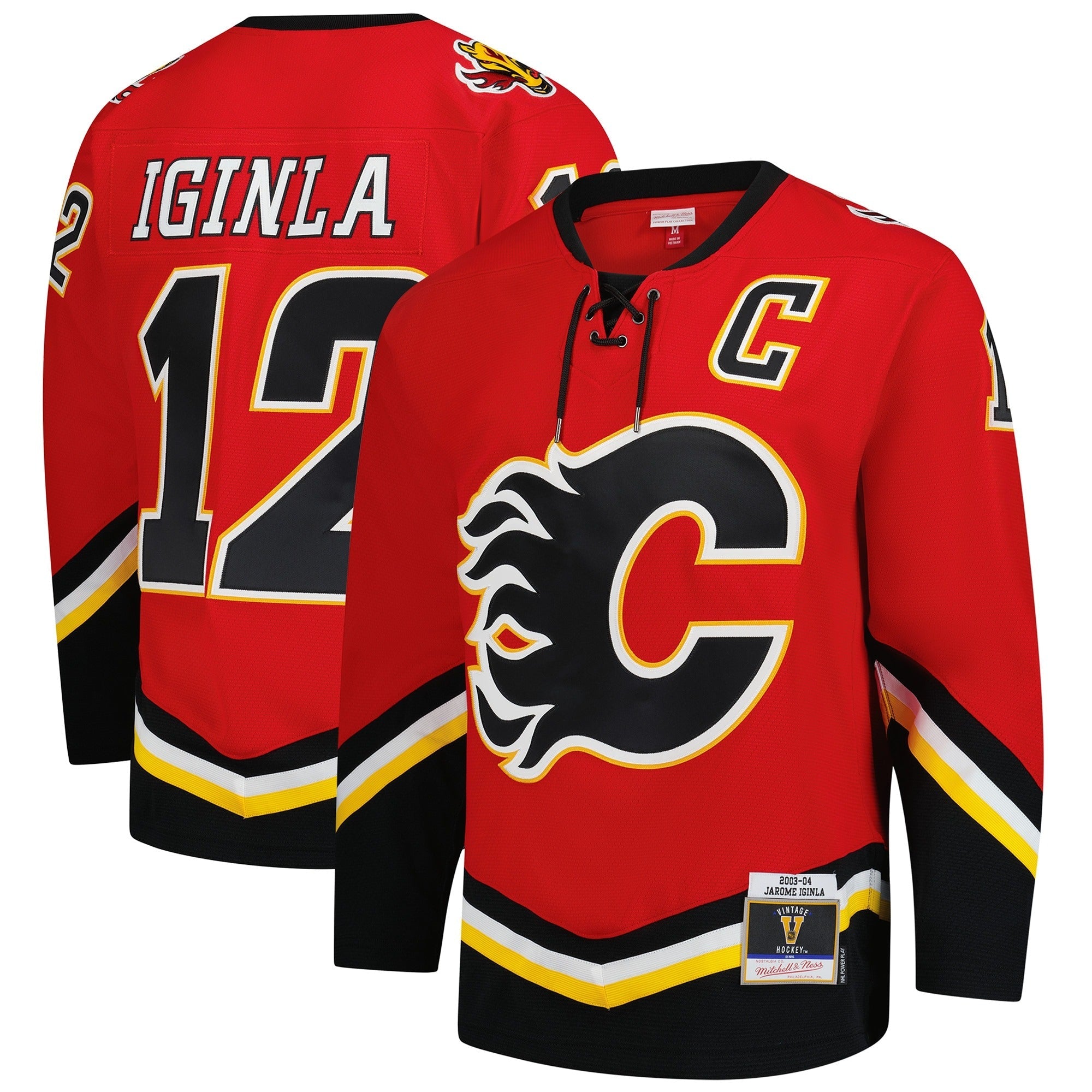 Jarome Iginla Calgary Flames Mitchell & Ness 2003-04 Power Play Jersey – Red - Jersey Teams World