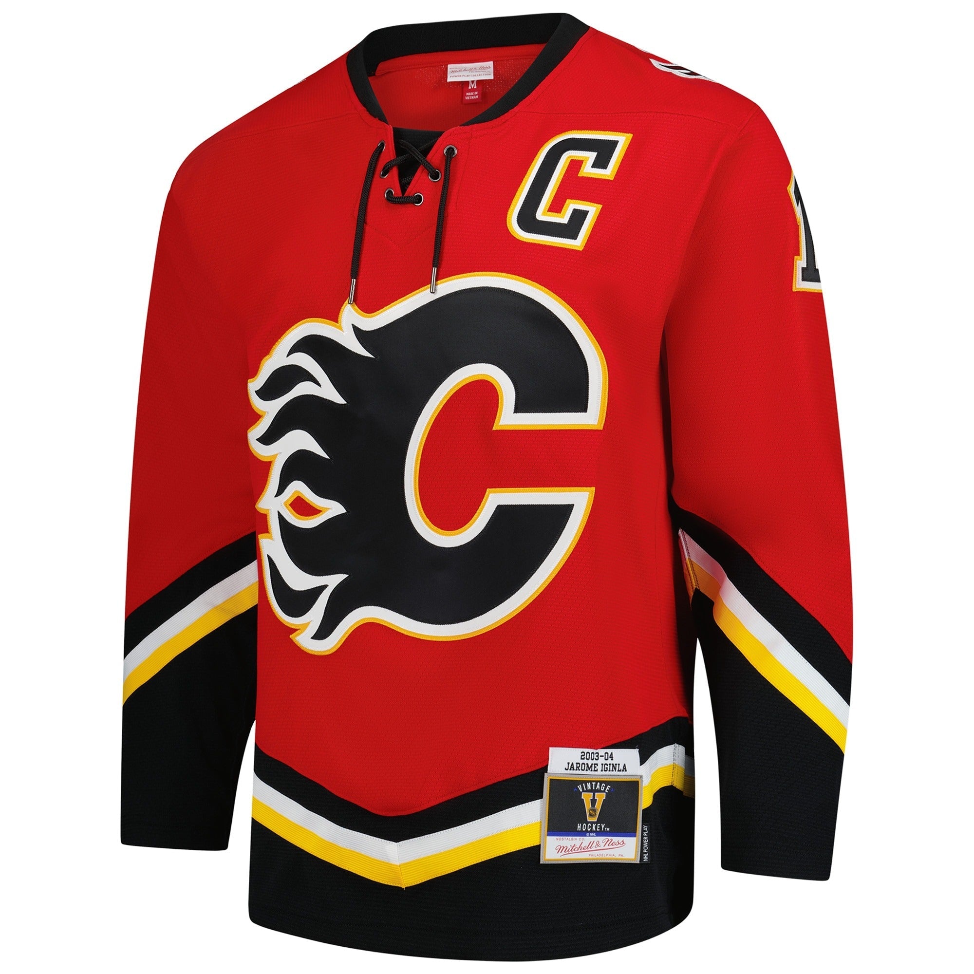 Jarome Iginla Calgary Flames Mitchell & Ness 2003-04 Power Play Jersey – Red - Jersey Teams World