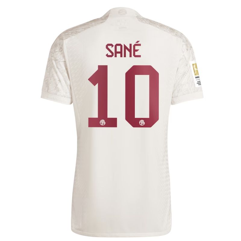 Leroy Sané Bayern Munich Shirt 2023/24 Third Jersey - White