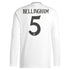 Jude Bellingham Real Madrid Adidas 2024/25 Home Long Sleeve Player Jersey - White - Jersey Teams World