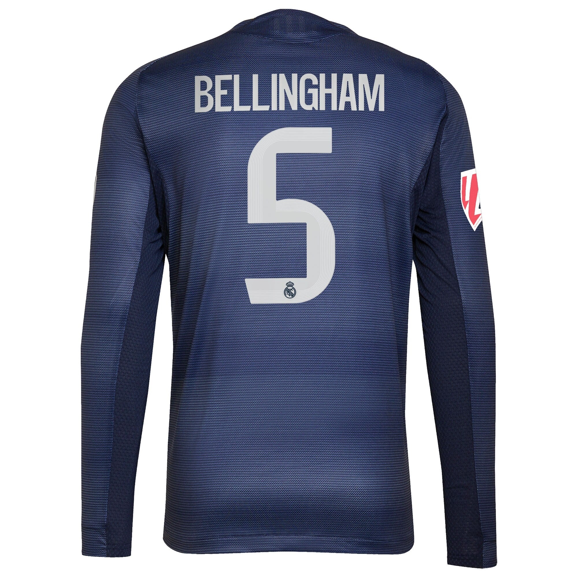 Jude Bellingham Real Madrid adidas 2025/26 Away Long Sleeve Player Jersey - Blue