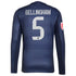 Jude Bellingham Real Madrid adidas 2025/26 Away Long Sleeve Player Jersey - Blue - Jersey Teams World