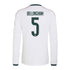 Jude Bellingham Real Madrid adidas 2026/27 Home Replica Long Sleeve Jersey - White