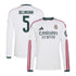 Jude Bellingham Real Madrid adidas 2026/27 Home Replica Long Sleeve Jersey - White