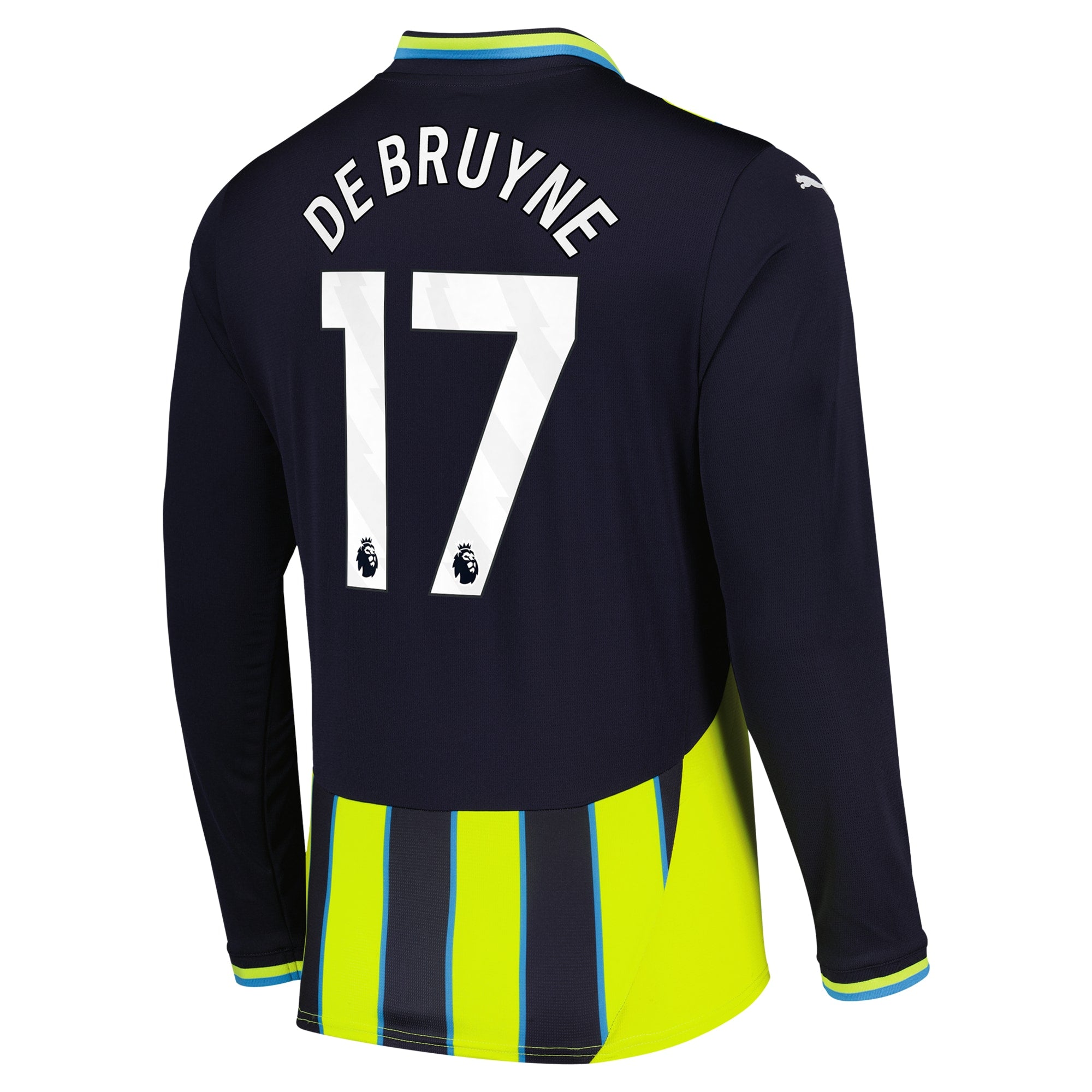 Kevin De Bruyne Manchester City Puma 2024/25 Away Long Sleeve Player Jersey - Navy - Jersey Teams World