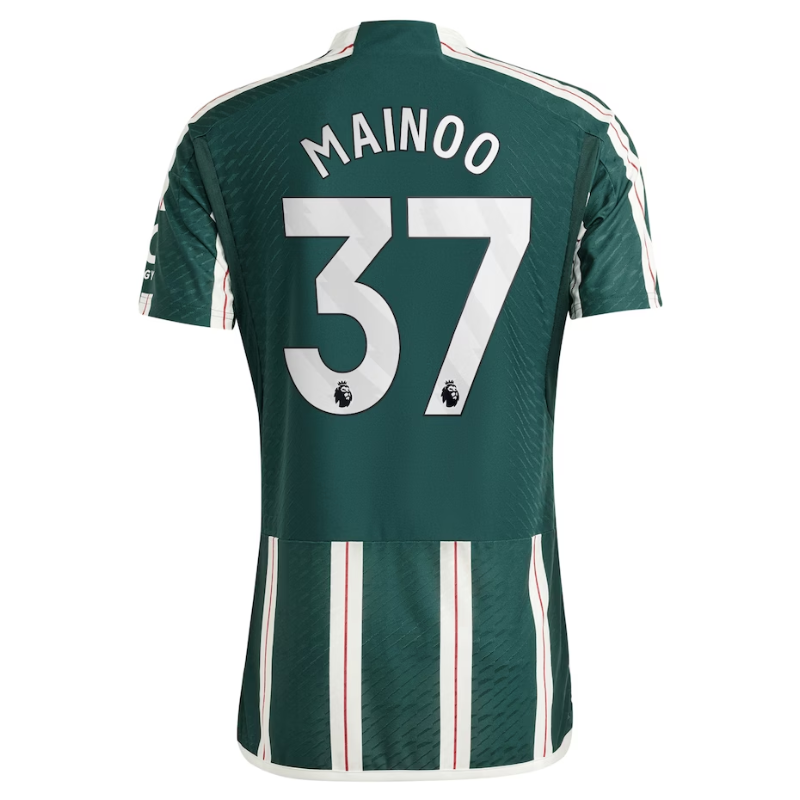 Kobbie Mainoo Manchester United Shirt 2023/24 Away Player Jersey - Green