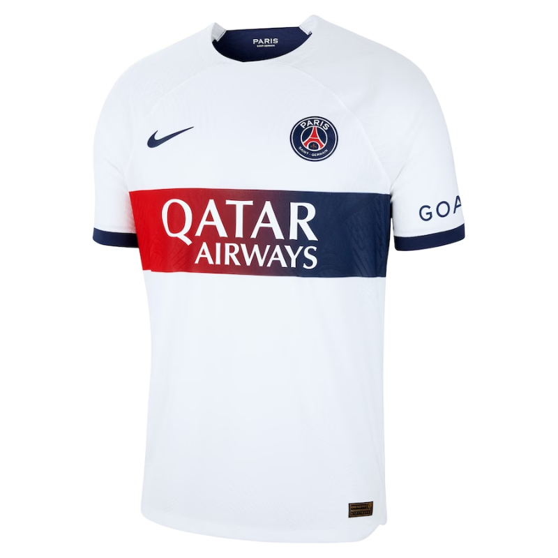 Kylian Mbappe Paris Saint-Germain  2023/24 Away Player Jersey - White