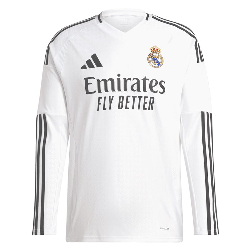 Kylian Mbappé 9 Real Madrid adidas 2024/25 Home Long Sleeve Player Jersey - White