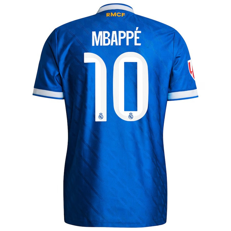 Kylian Mbappé Real Madrid adidas 2025/26 Third Player Jersey - Blue - Jersey Teams World