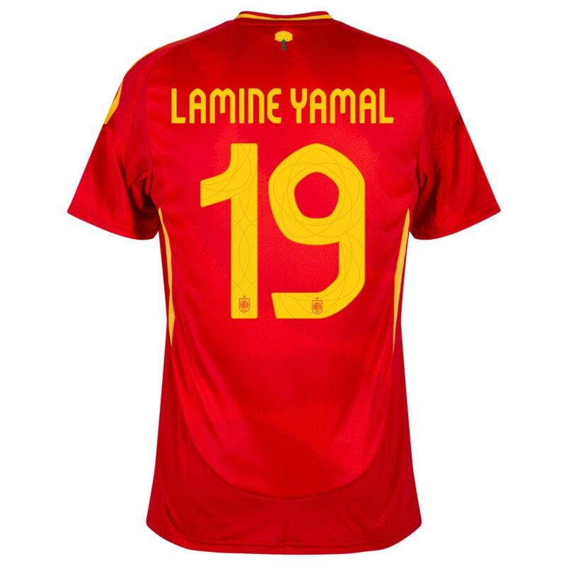 Lamine Yamal 19 adidas Spain Shirt 2024-2025 Home Jersey - Scarlet