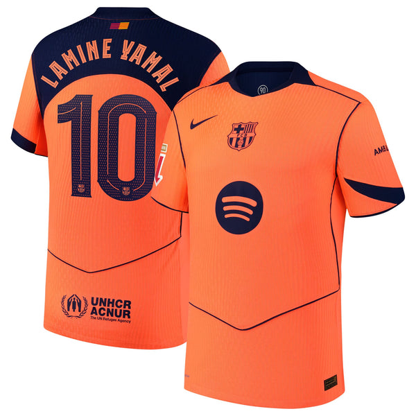 Lamine Yamal Barcelona 2025/26 Third Player Jersey - Orange