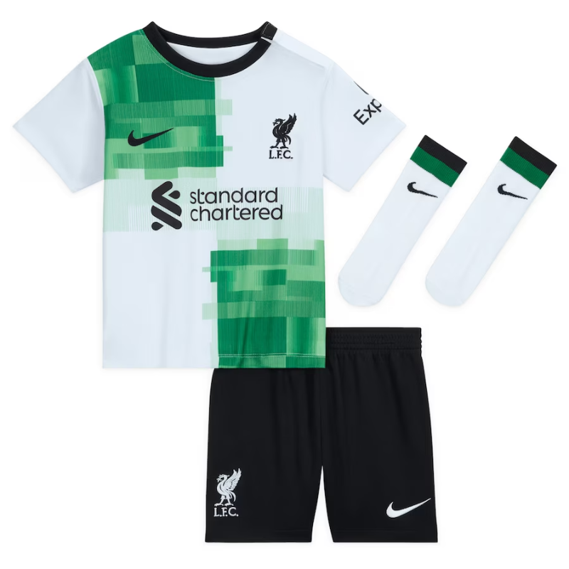 Liverpool Away Kit - 2023-24 - Kids with Luis Díaz 7 printing Jersey - White