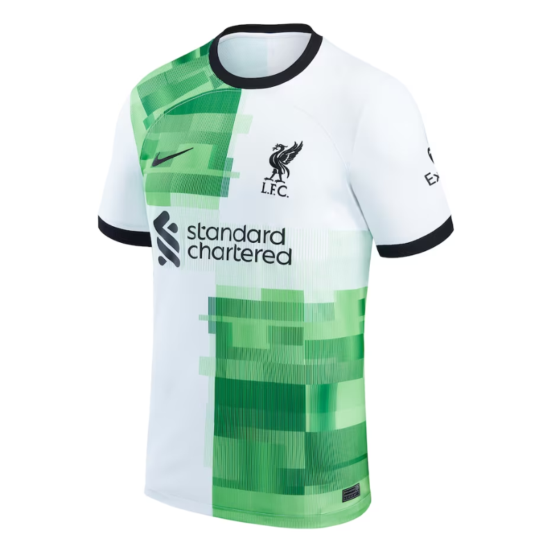 Liverpool Away Shirt - 2023-24 with Player M.Salah 11 printing Jersey - White