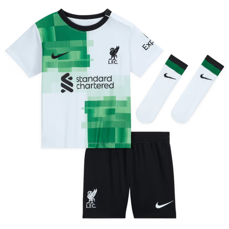 Liverpool Away Stadium Kit Kids - 2023-24 - Custom Jersey - White - Jersey Teams World