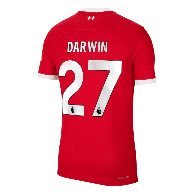 Liverpool Home Match Shirt - 2023-24 with Darwin 27 printing - Red - Jersey Teams World