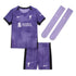 Liverpool Third Kit 2023-24 - Little Kids with Darwin 9 printing Jersey - Purple - Jersey Teams World