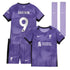 Liverpool Third Kit 2023-24 - Little Kids with Darwin 9 printing Jersey - Purple - Jersey Teams World