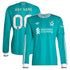 Liverpool adidas 2025/26 Third Long Sleeve Custom Jersey - Green