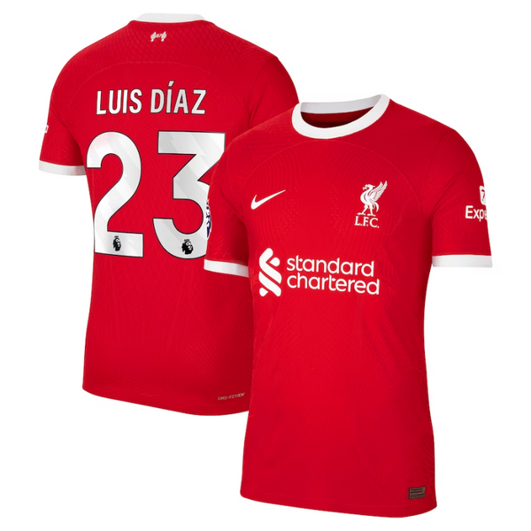 Luis Díaz Liverpool Shirt 2023/24 Home Player Jersey - Red - Jersey Teams World