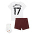 Manchester City Away Kids kit Puma 2023-24 with De Bruyne 17 printing Jersey - White - Jersey Teams World