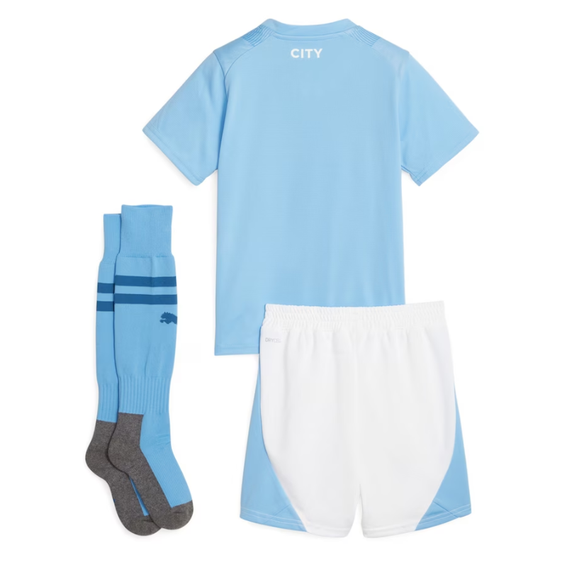 Manchester City Home Kids 2023-24 Custom Jersey - Blue - Jersey Teams World